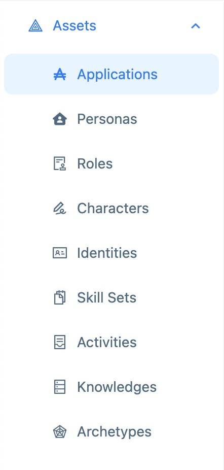 Screenshot of the Applications menu