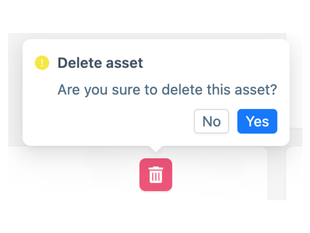 Screenshot of the Delete Modal