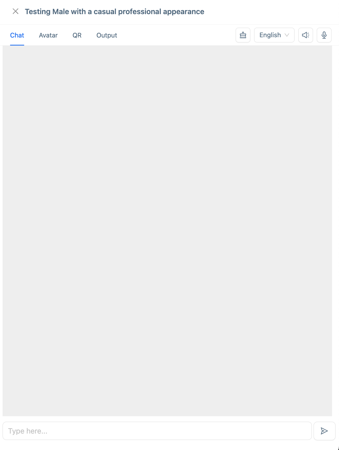 Screenshot of the conversation window